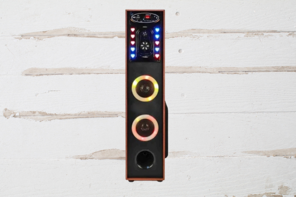 RGB Single Tower Speaker – 80W with Multicolor Light & Remote