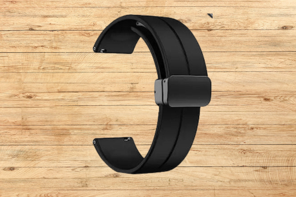 22mm Folding Magnetic Clasp Silicone Strap