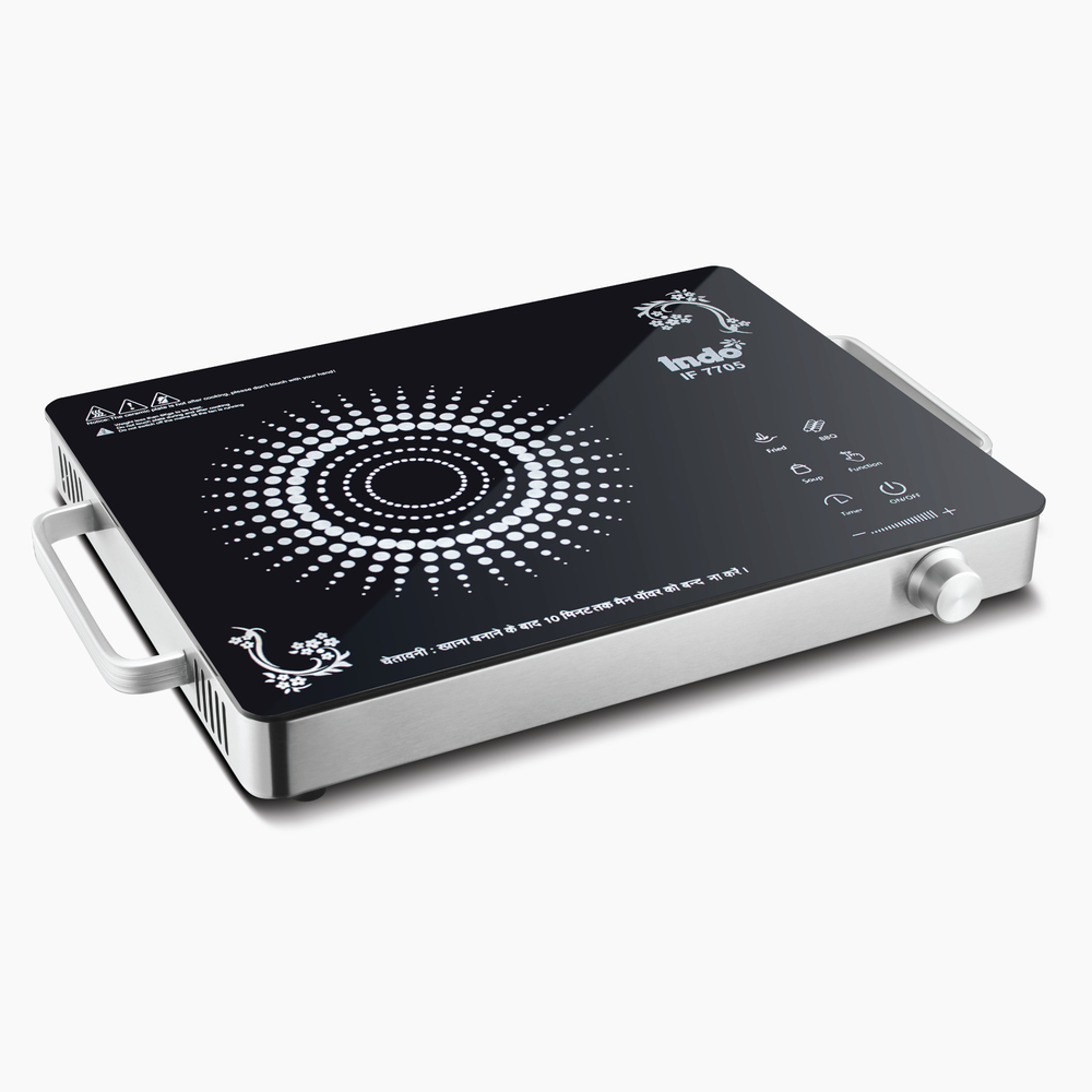 DOAAFY 2000W Infrared Cooker - Slim Design Touch Control Crystal Glass