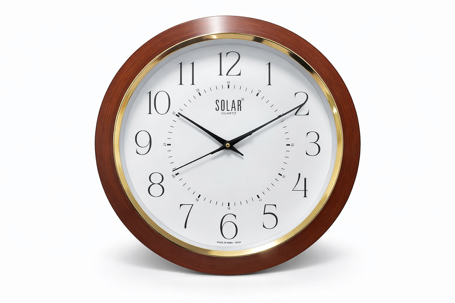 Solar 16 Inch Brown & Gold Decorative Wall Clock – Model SQ-64