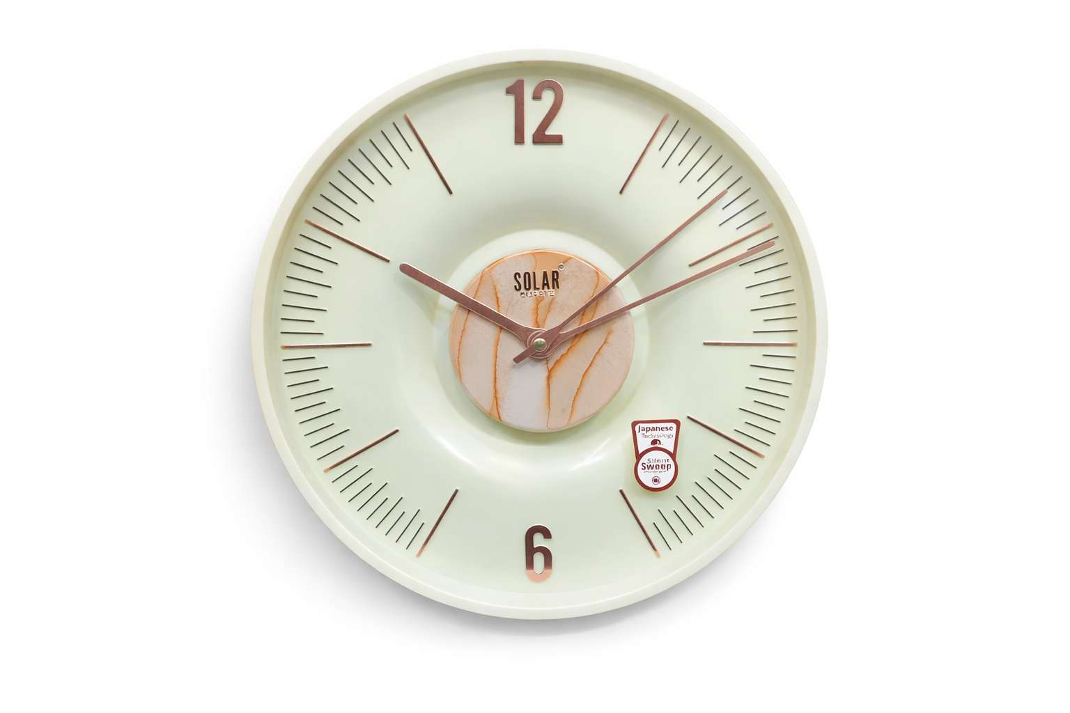 Solar SQ-56 13 Inch White Premium Silent Sweep Wall Clock