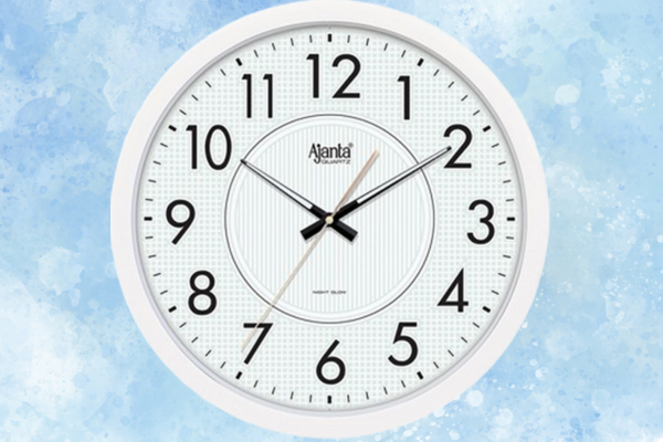 Ajanta Night Glow Clock – 5087 – White with Silent Sweep