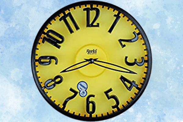 Ajanta Green 25cm Round Quartz Wall Clock – Silent for Home & Office
