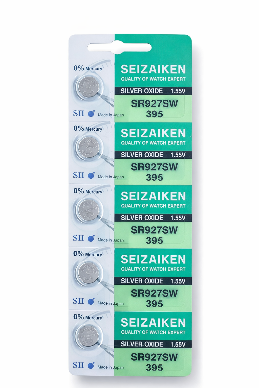 Seizaiken SR927SW Button Battery – 1.55V Coin Cell pack of 5